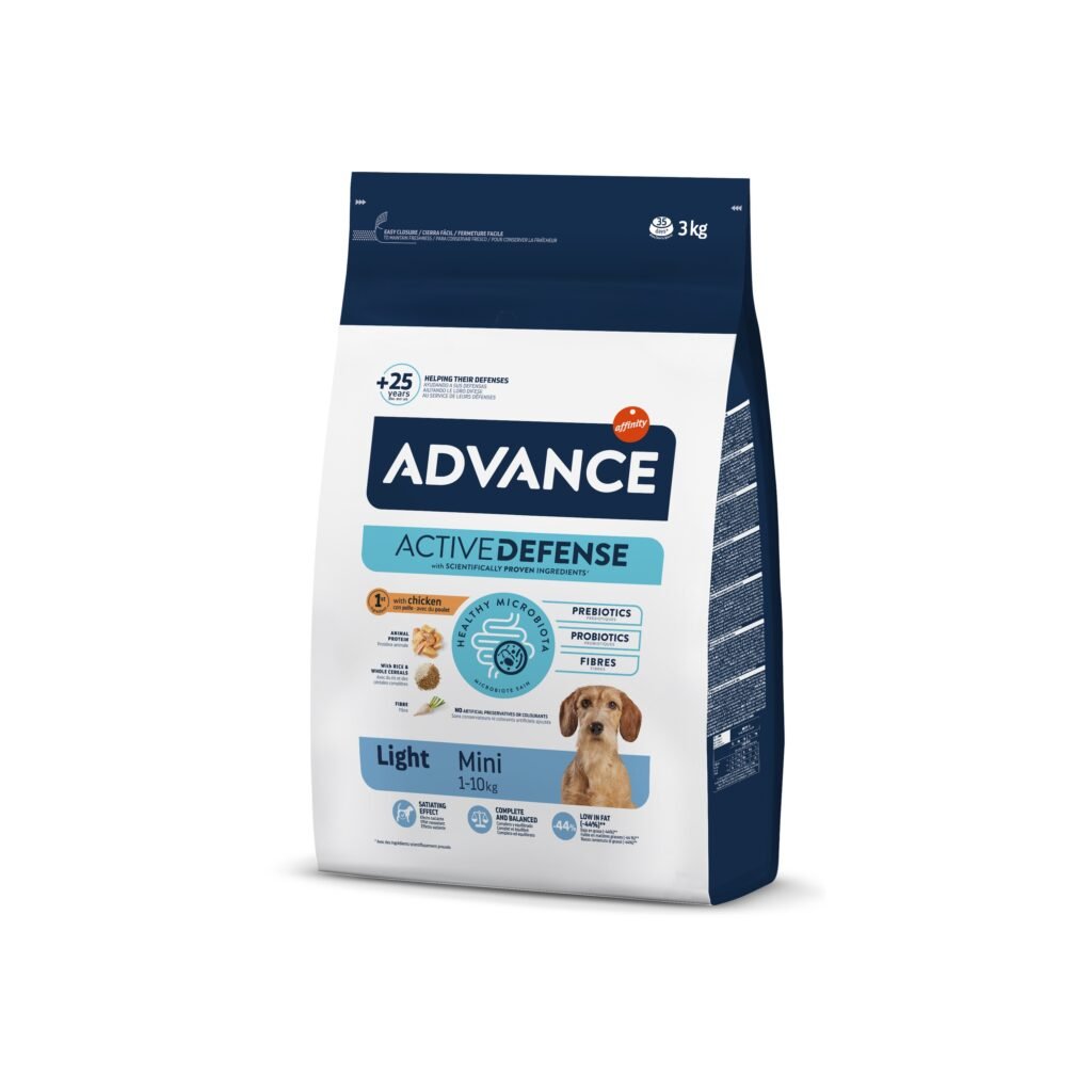 Advance Mini Light sausas maistas šunims 3kg