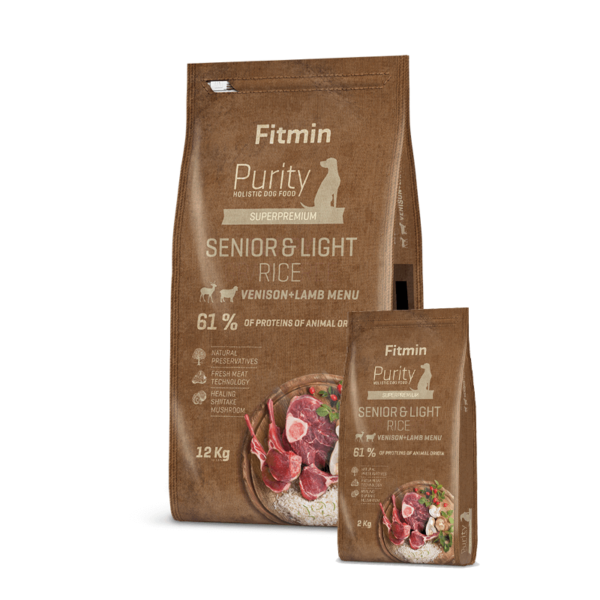 Fitmin Purity Senior & Light Rice Venison & Lamb sausas maistas šunims