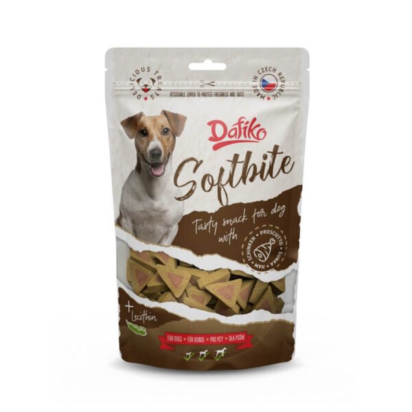 Dafiko Softbite Triangle Ham Doypack skanėstai šunims 150 g