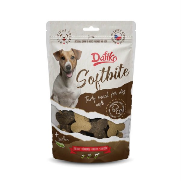 Dafiko Softbite Maxi Bone Poultry Liver Doypack skanėstai šunims 150 g