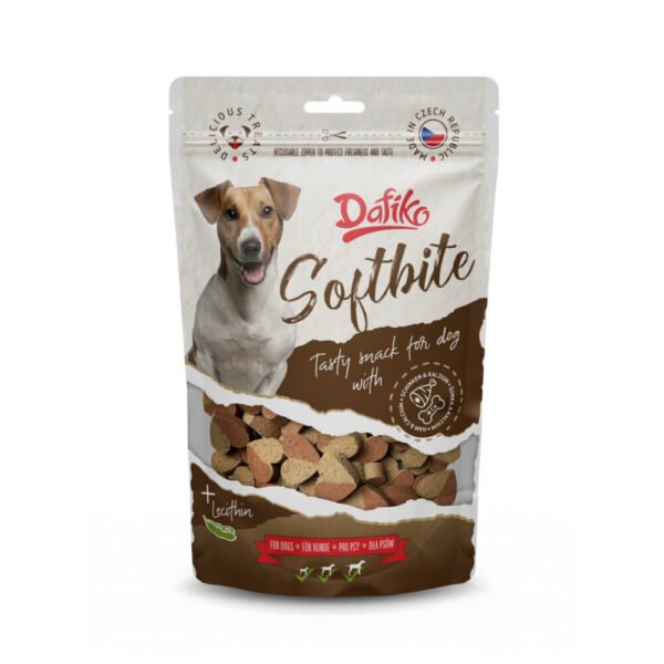 Dafiko Softbite Hearts Ham Calcium Doypack skanėstai šunims 150 g