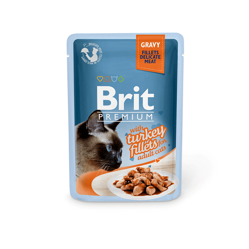 Brit Premium Delicate Turkey konservai katėms padaže