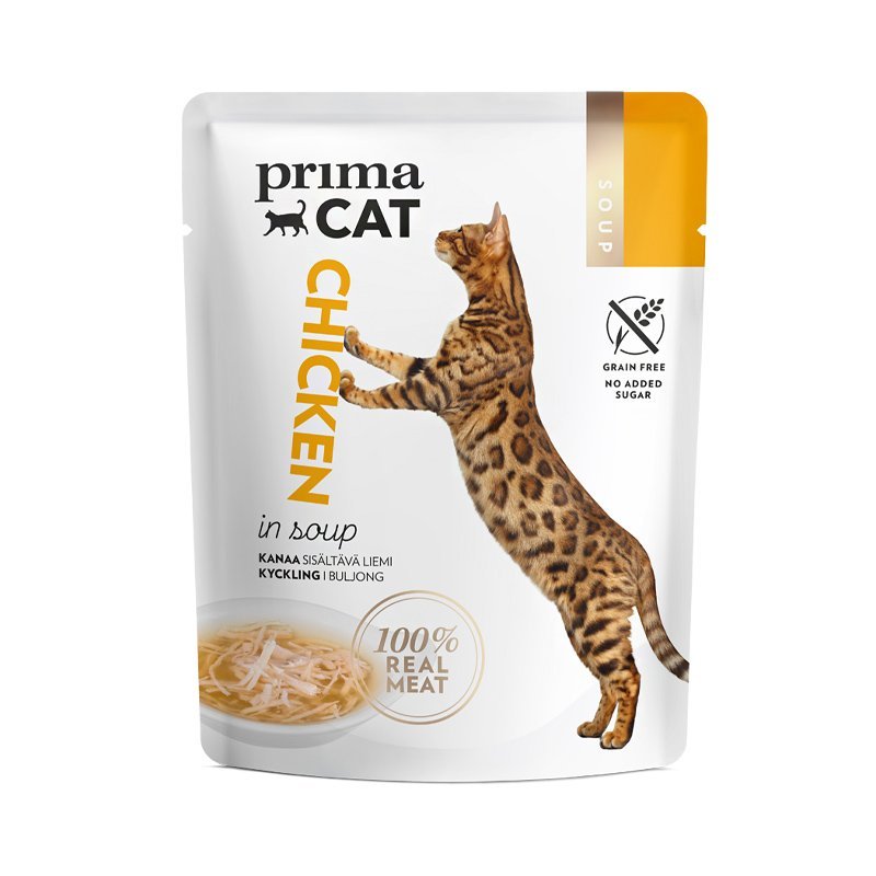 PrimaCat Chicken Soup sriubos gėrimas katėms - Dubenėlis
