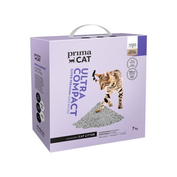 PrimaCat Ultra Compact Natural bentonitinis kačių kraikas 7 kg - Kraiko granulės