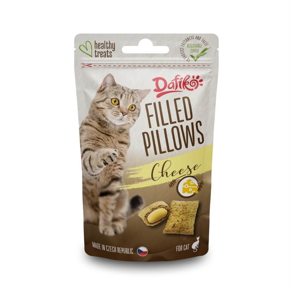 Dafiko Filled Pillows Cheese skanėstai katėms 40 g