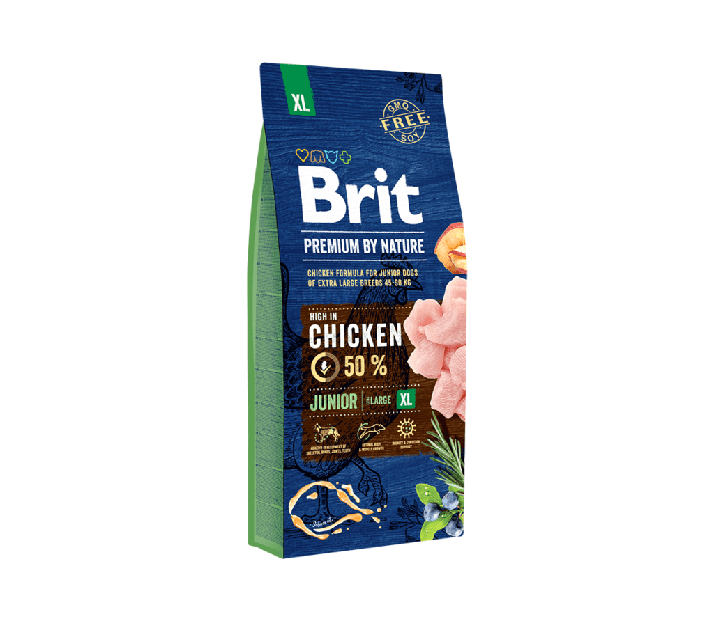 Brit Premium by Nature Junior XL sausas maistas šunims 15kg
