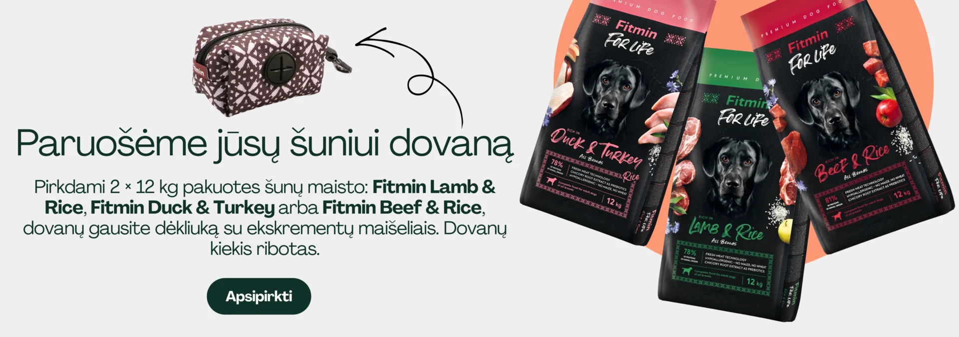 Fitmin dėklas dovanų Desktop banner