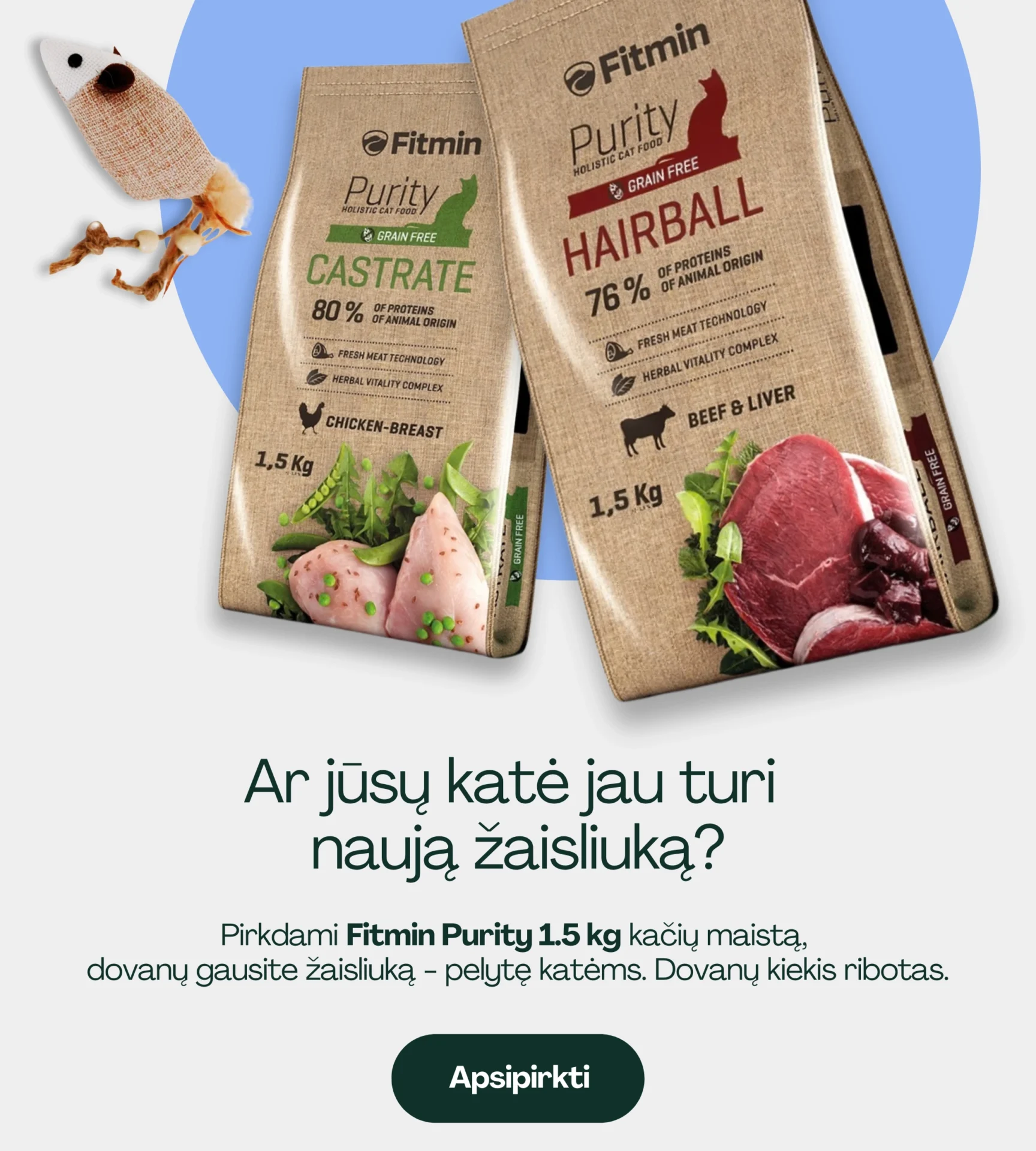 Fitmin Purity katėms Mobile banner