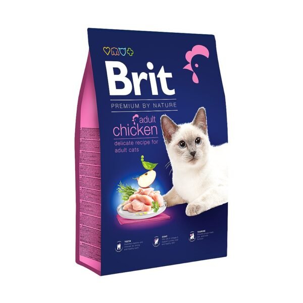 Brit Premium by Nature Adult Chicken sausas maistas katėms
