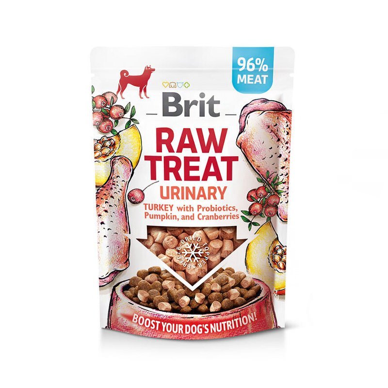 Brit Raw Treat Urinary šaltyje išdžiovinti skanėstai šunims 40 g