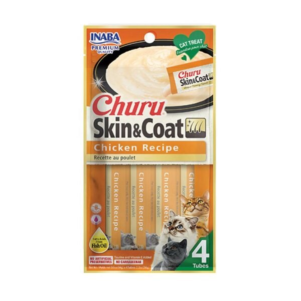 Churu Chicken Skin & Coat skanėstai katėms 56 g