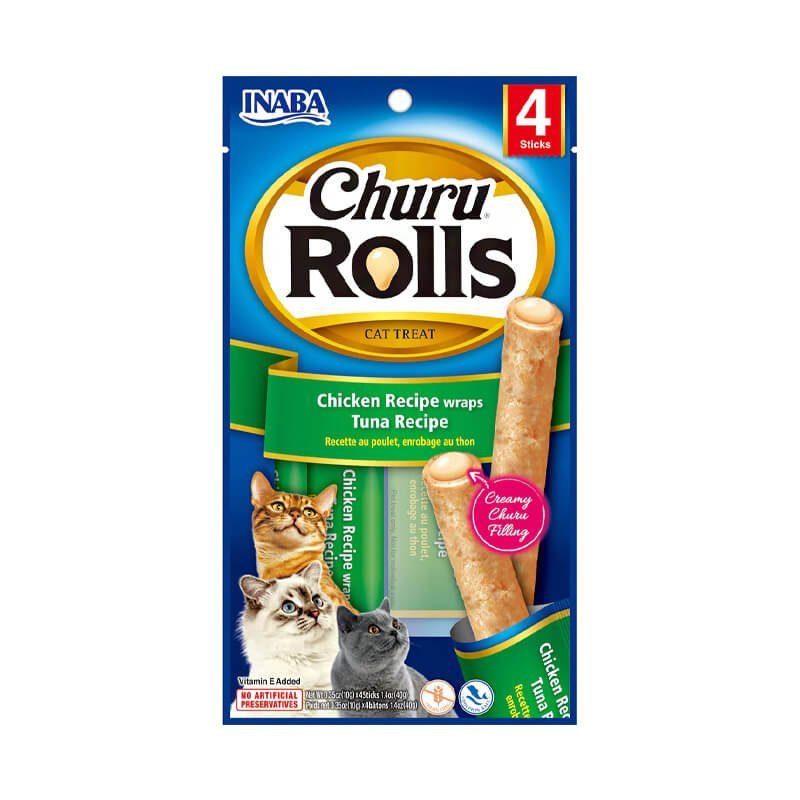 Churu Rolls Chicken Tuna skanėstai katėms 40 g