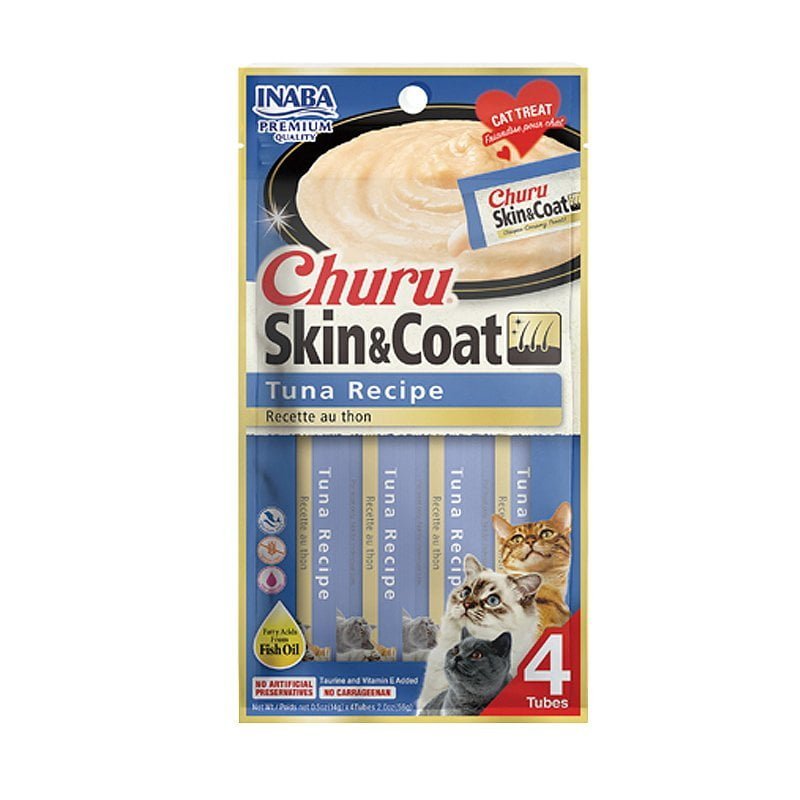 Churu Tuna Skin & Coat skanėstai katėms 56 g