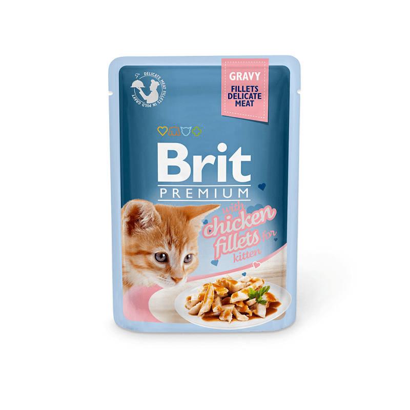 Brit Premium Delicate Chicken Kitten konservai kačiukams padaže