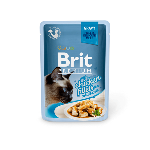 Brit Premium Delicate Chicken konservai katėms padaže