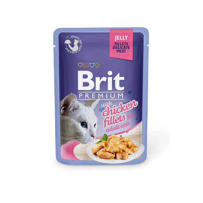 Brit Premium Delicate Chicken konservai katėms drebučiuose
