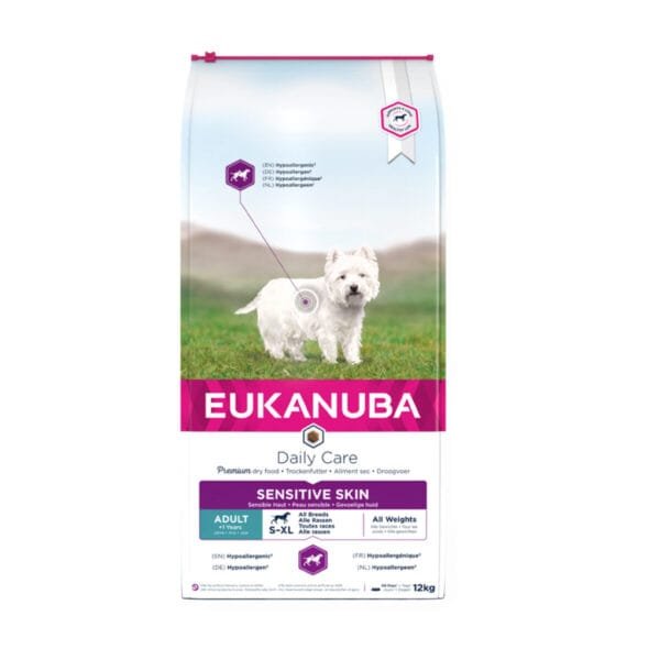 Eukanuba Sensitive Skin Adult All Breed Ocean Fish sausas maistas šunims 12 kg