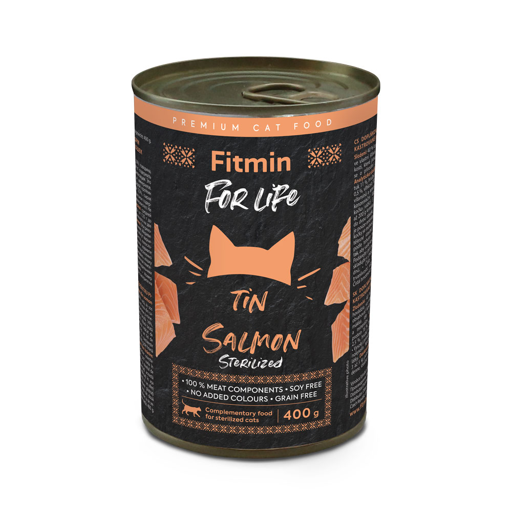 Fitmin for Life Adult Sterilized Salmon konservai katėms padaže 400 g