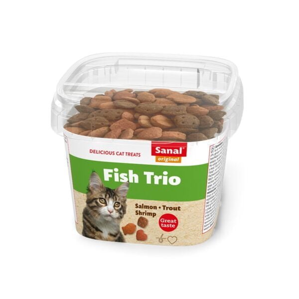 Sanal Fish Trio Cup pašaro papildas katėms 75 g