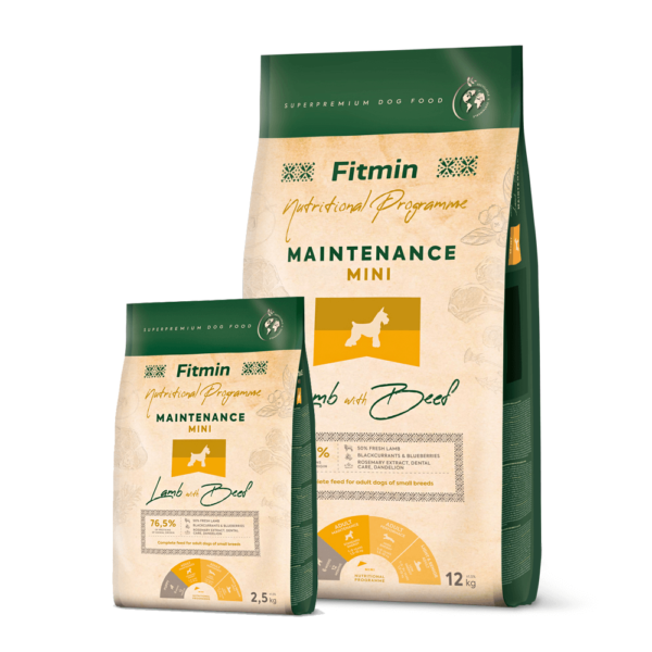 Fitmin Mini Maintenance Lamb & Beef sausas maistas šunims