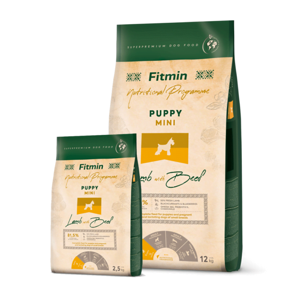 Fitmin Mini Puppy Lamb & Beef sausas maistas šuniukams