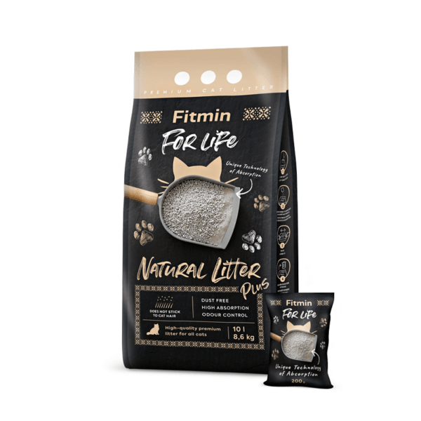 Fitmin for Life Natural Litter Plus bentonitinis kačių kraikas 10L