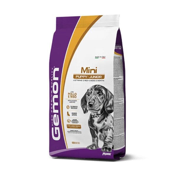 Gemon Mini Puppy & Junior Chicken & Rice sausas maistas šuniukams