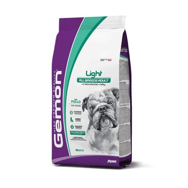 Gemon Light All Breeds Adult Chicken & Rice sausas maistas šunims