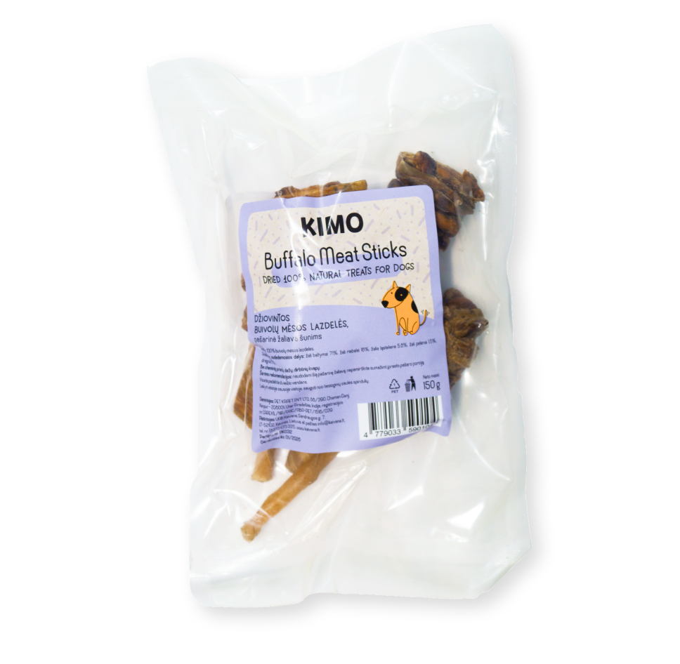 Kimo Buffalo Meat Sticks skanėstai šunims 150 g