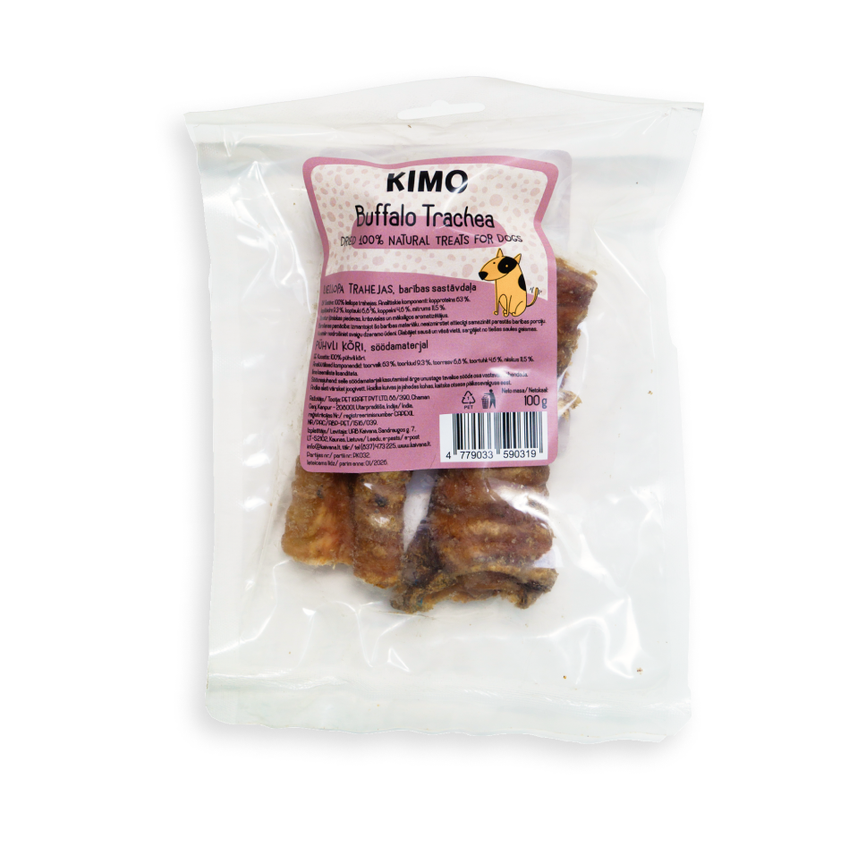 Kimo Buffalo Trachea maiuspalad koertele 100 g