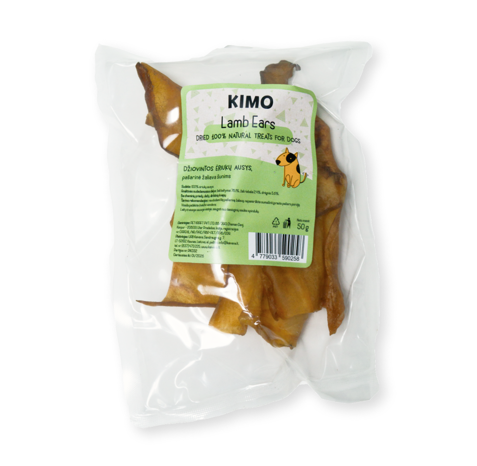 Kimo Lamb Ears skanėstai šunims 50 g