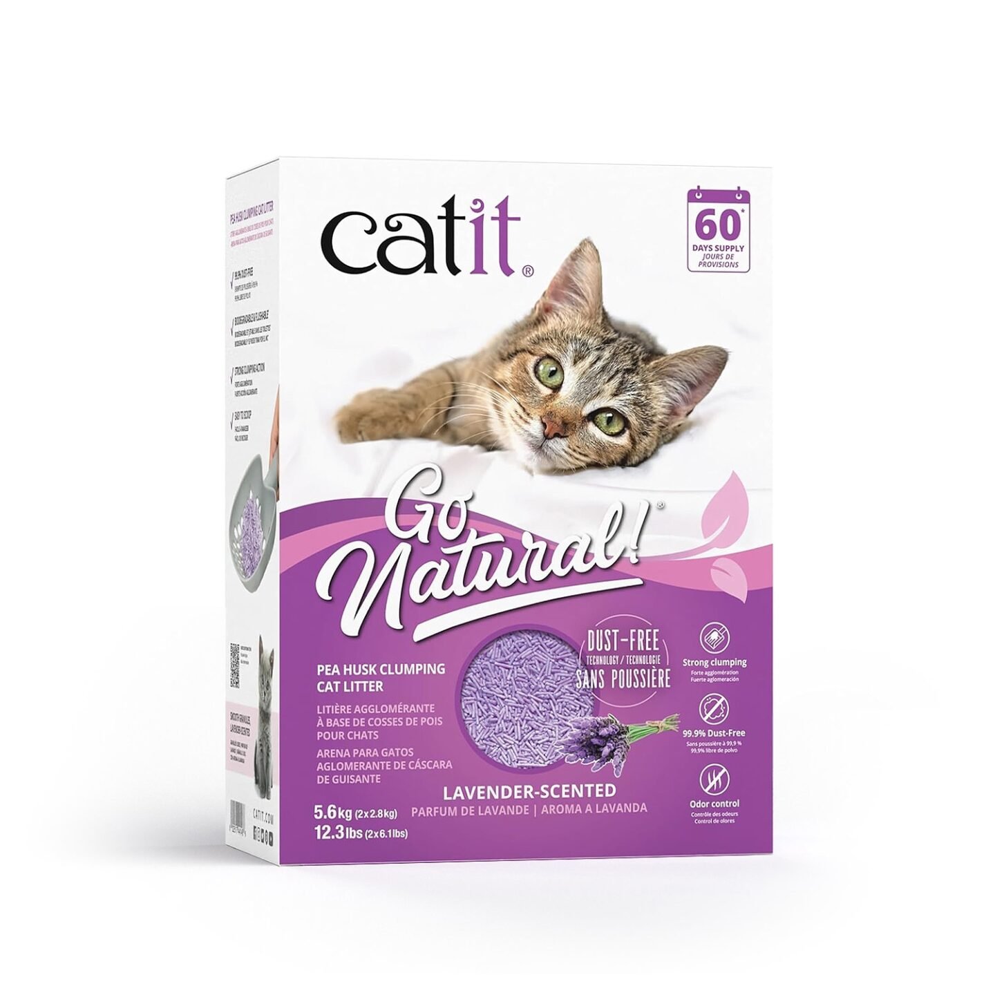 Catit Go Natural Tofu Lavender kačių kraikas 5.6 kg