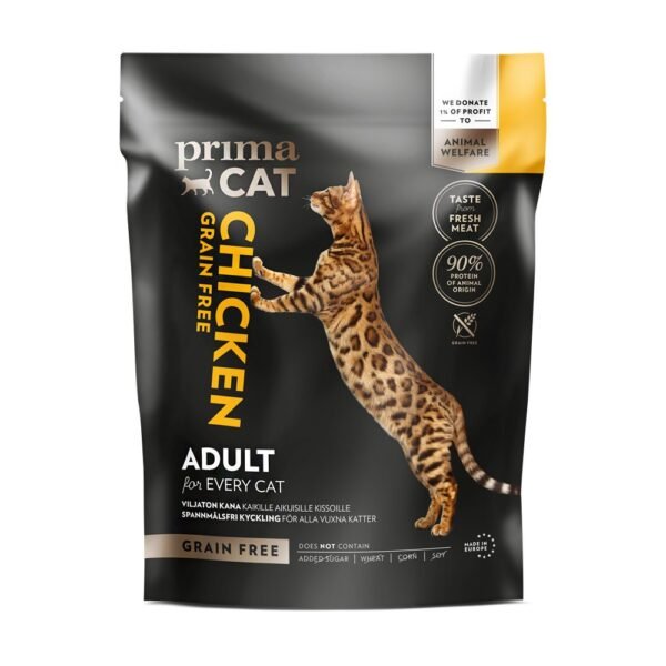 PrimaCat Chicken Adult sausas maistas katėms - Ingredientai