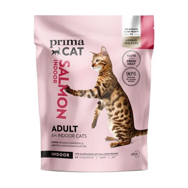 PrimaCat Salmon Adult Indoor sausas maistas katėms - Ingredientai