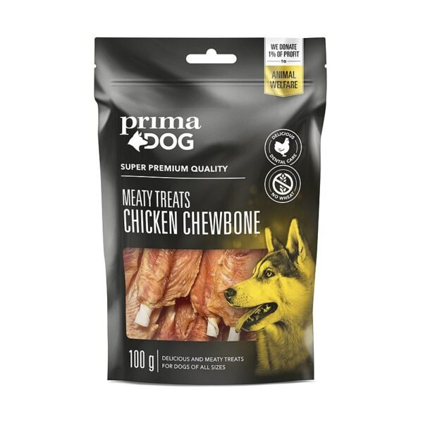 PrimaDog Chicken Chewbone skanėstai šunims 100 g