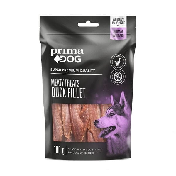 PrimaDog Duck Fillet maiuspalad koertele 100 g