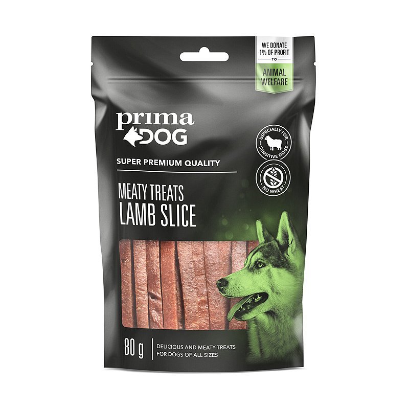 PrimaDog Lamb Slice skanėstai šunims 80 g
