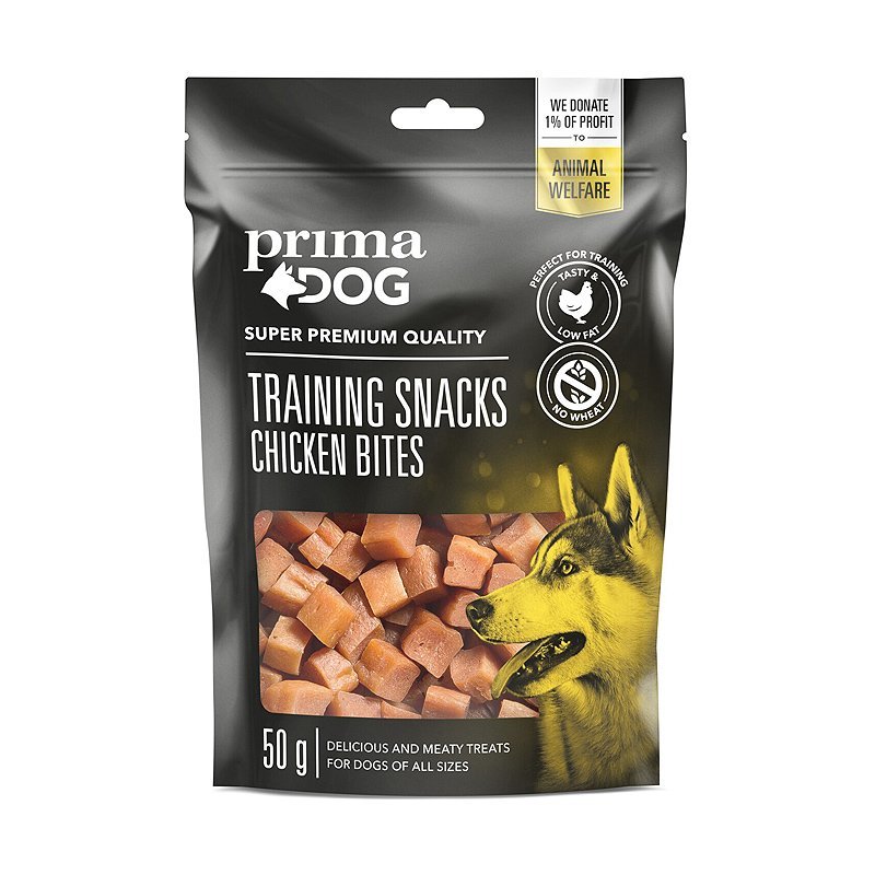 PrimaDog Training Snacks Chicken Bites skanėstai šunims 50 g