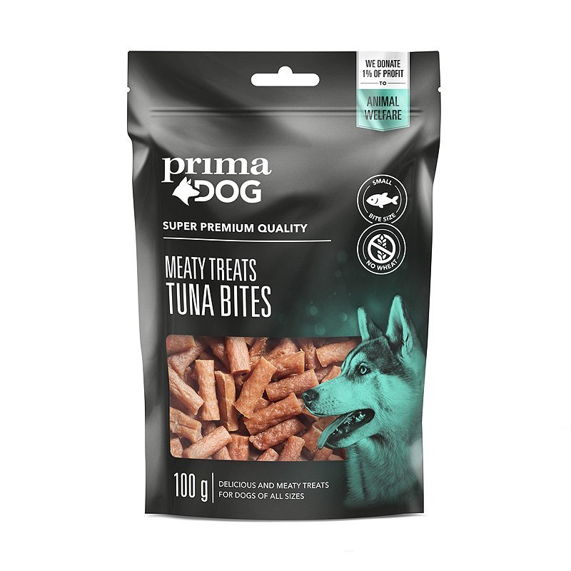 PrimaDog Tuna Bites skanėstai šunims 100 g