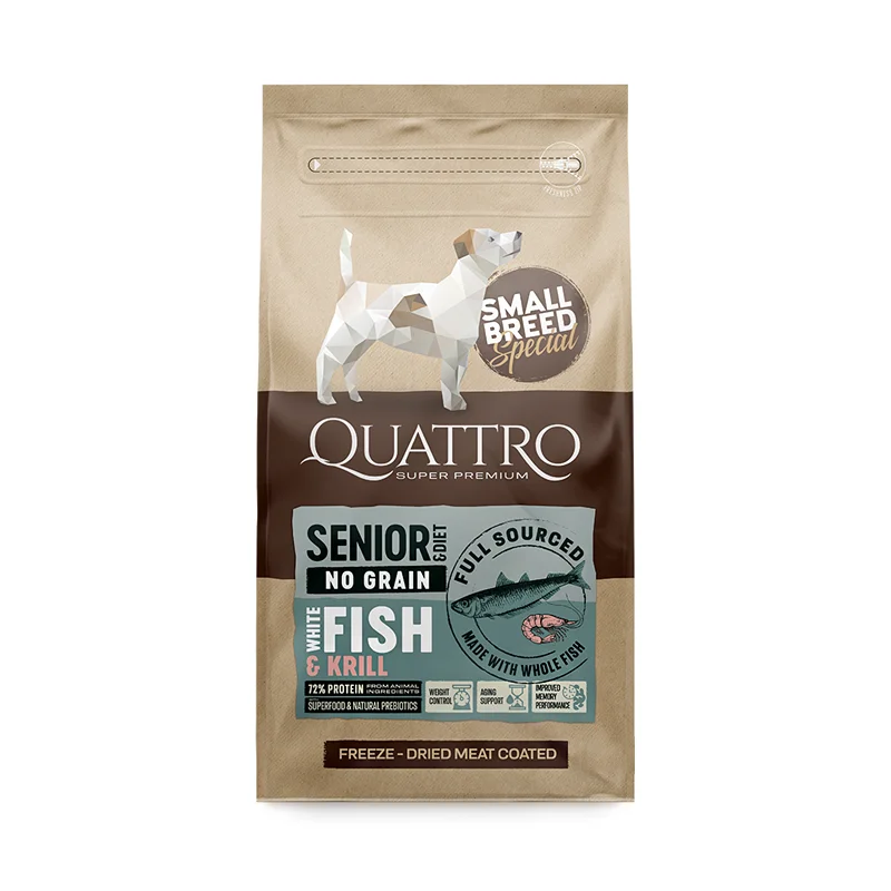 Quattro Senior Small Breed Fish sausas maistas šunims