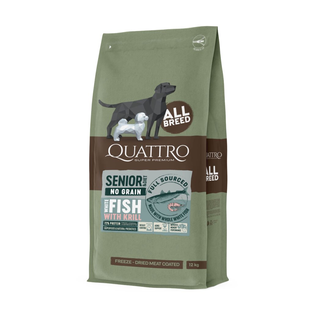 Quattro Senior All Breed Fish teraviljavaba kuivtoit koertele