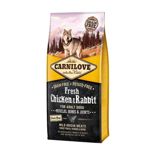 Carnilove Fresh Chicken & Rabbit Muscles for Adult sausas maistas šunims