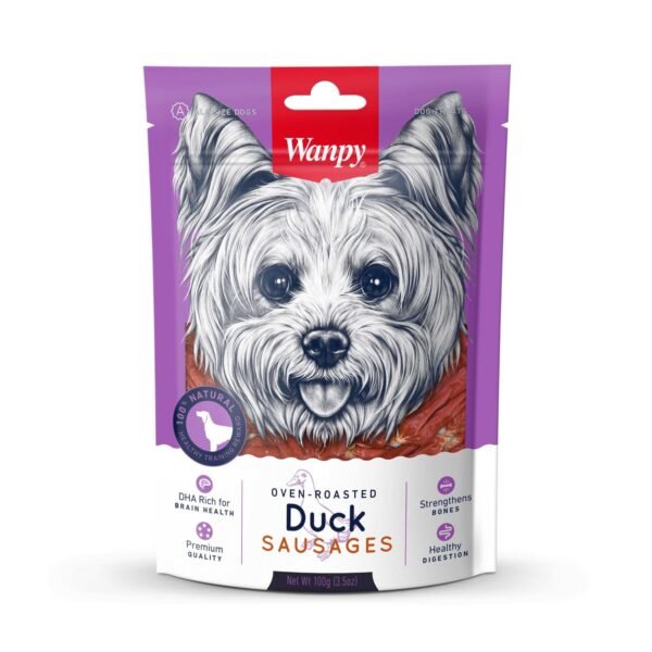 Wanpy Duck Sausages skanėstai šunims 100 g - Dešrelės