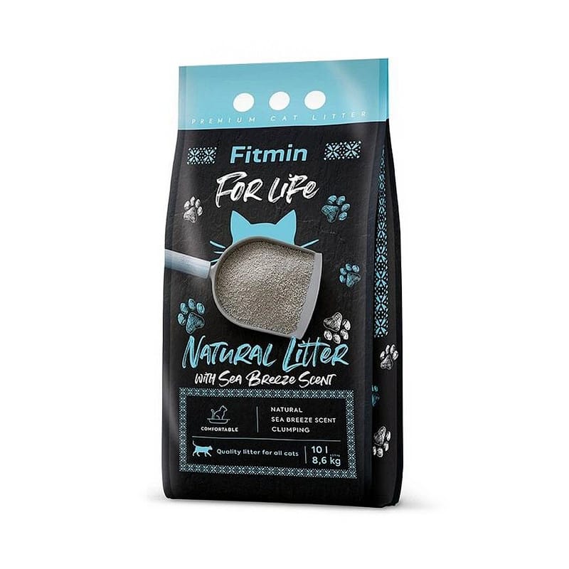 Fitmin for Life Natural Litter bentonitinis kačių kraikas, Sea Breeze kvapo, 10L