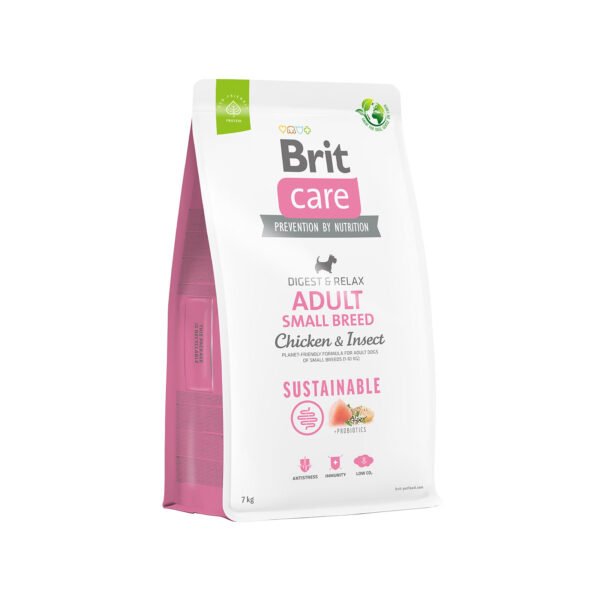 Brit Care Sustainable Adult Small Breed Chicken & Insect sausas maistas šunims