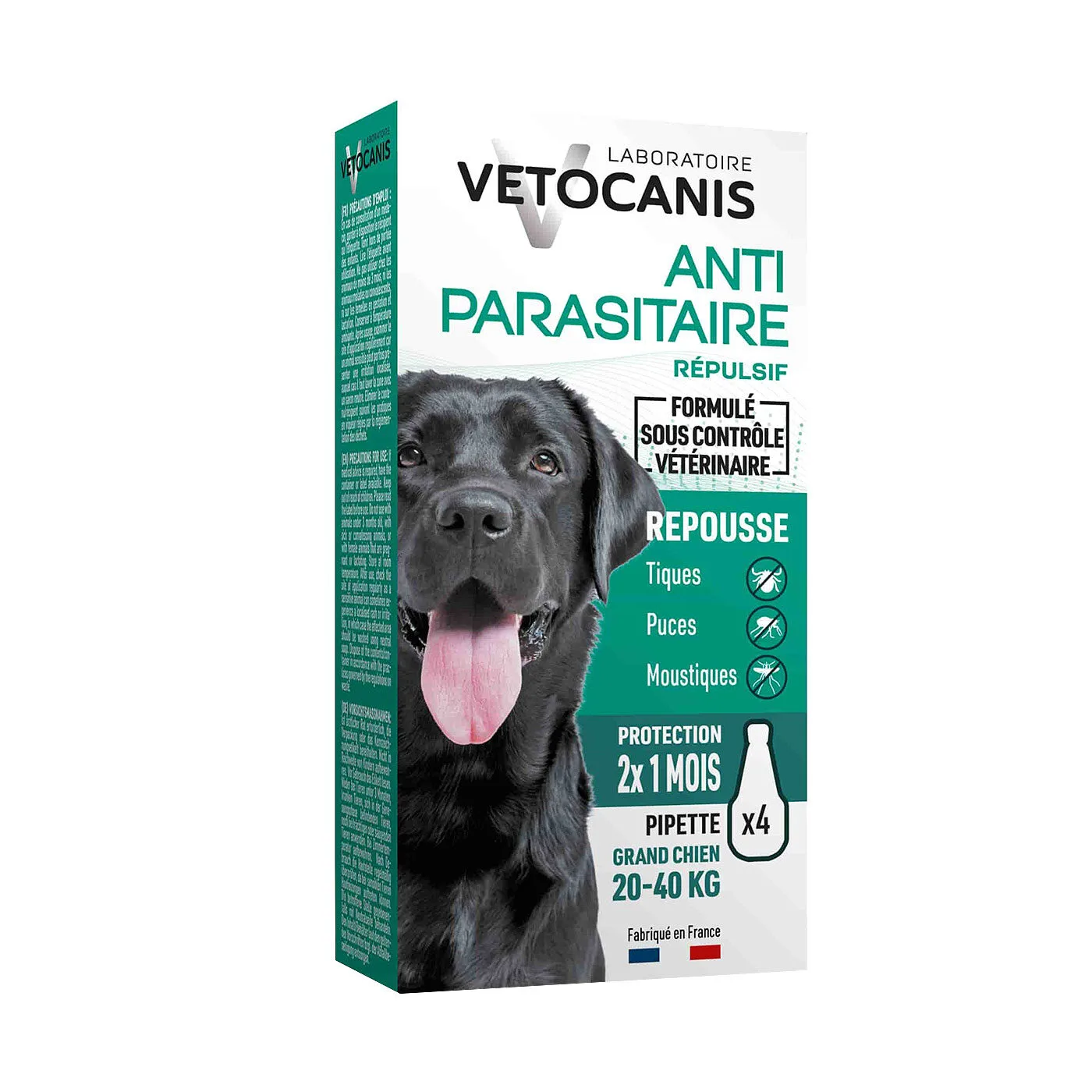 Vetocanis lašiukai nuo erkių didelių veislių šunims