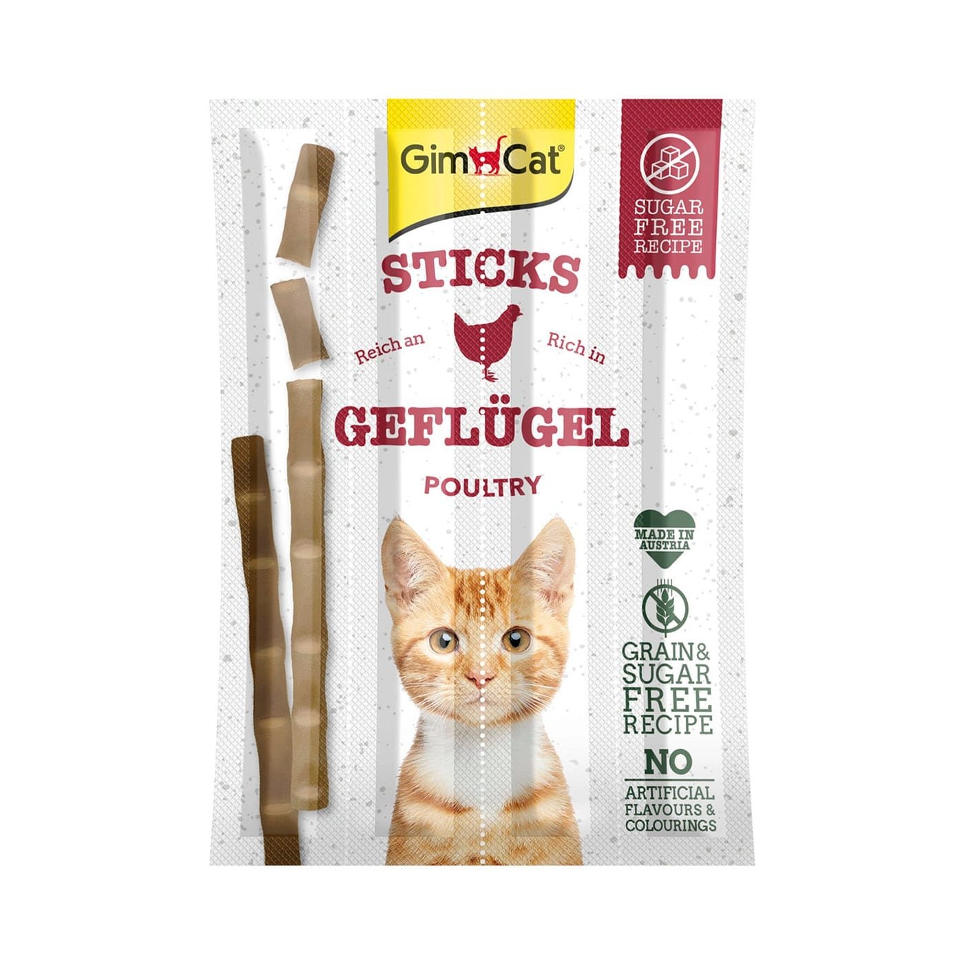 GimCat Adult Poultry pagaliukų skanėstai katėms