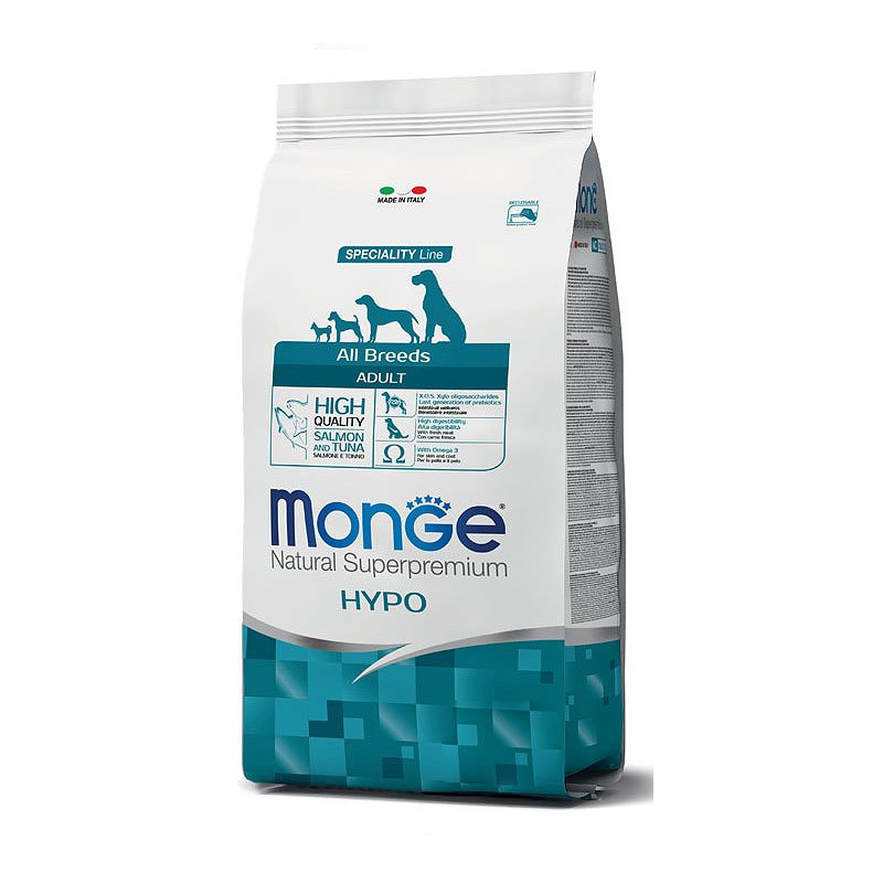 Monge Natural Superpremium All Breeds Adult Hypo Salmon & Tuna kuivtoit allergilistele koertele