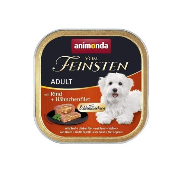 Animonda Vom Feinsten Adult konservai šunis su jautiena ir vištienos krūtinėle 150 g