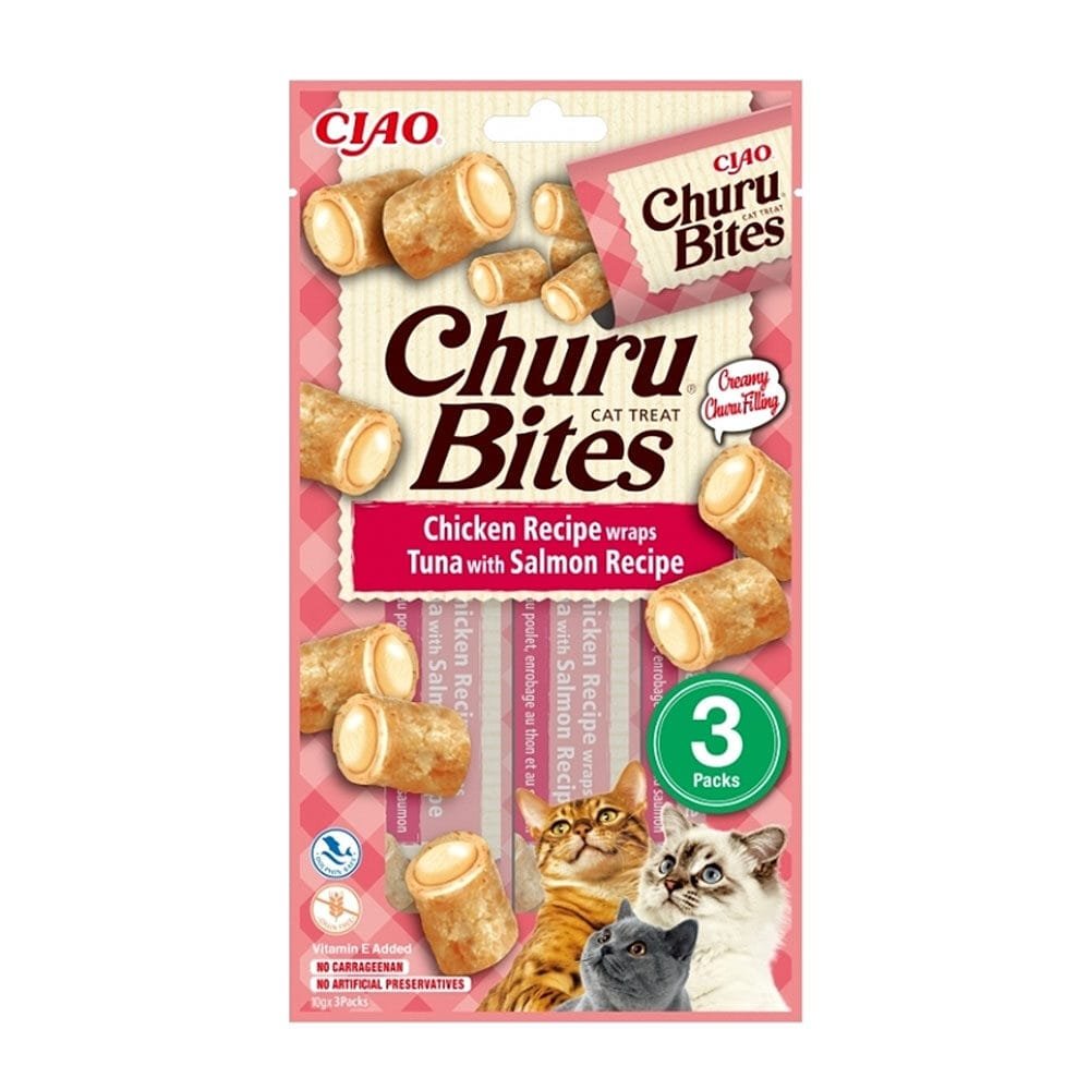Churu Bites Chicken Tuna Salmon skanėstai katėms 30 g
